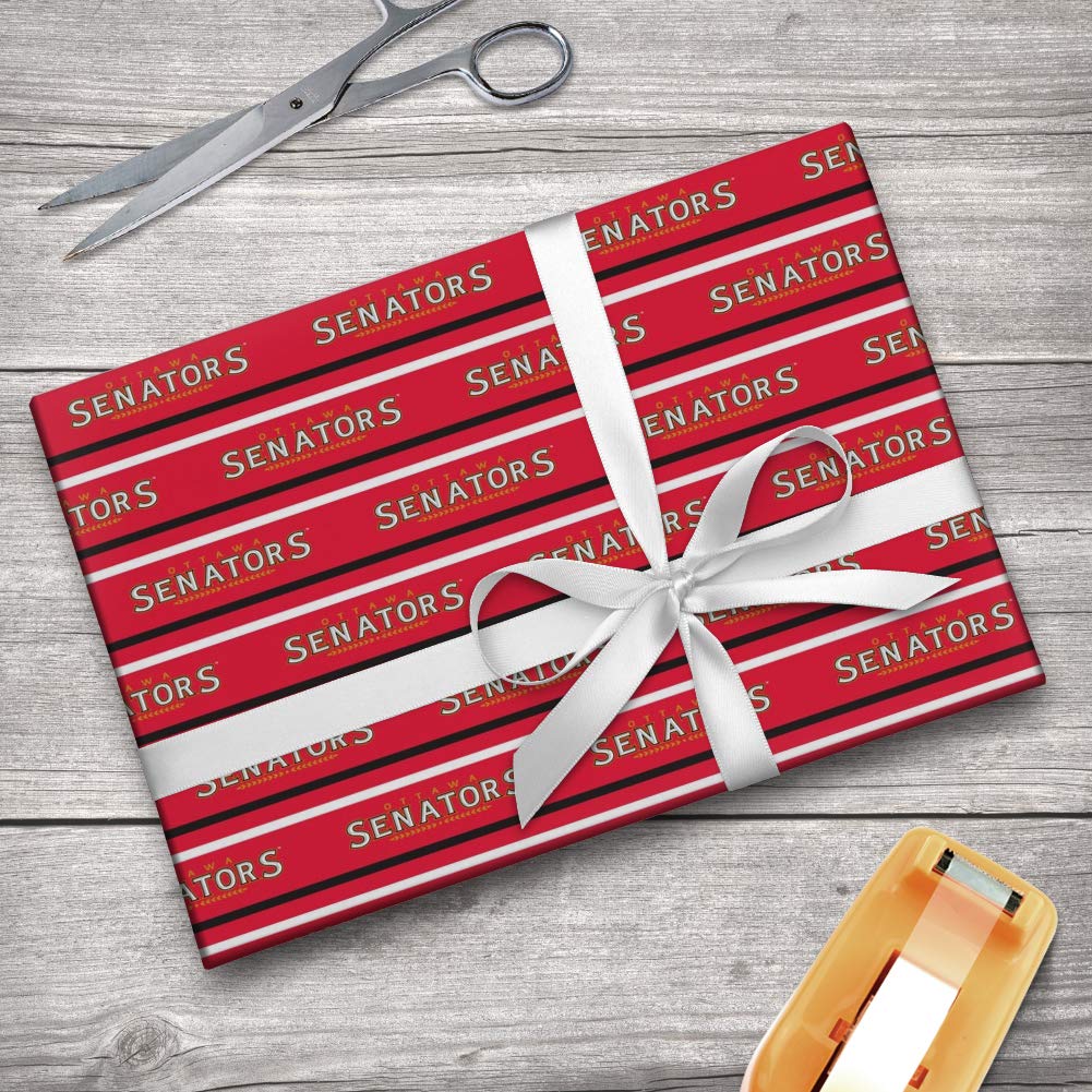 Ottawa Senators NHL Logo Gift Wrap Wrapping Paper Rolls - Perfect for Hockey Fan Gifts, Birthday Presents & Holiday Wrapping