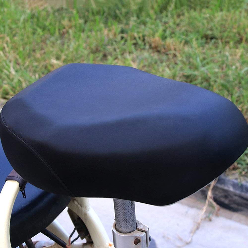 Premium Comfort Bike Seat - Extra Wide Thick Cushion with Shockproof Design for Maximum Comfort - Ideal for MTB, Mountain Bike, Folding Bike, Road Bike & Exercise Bikes - Perfect for Long Rides, Commuting & Indoor Cycling Workouts