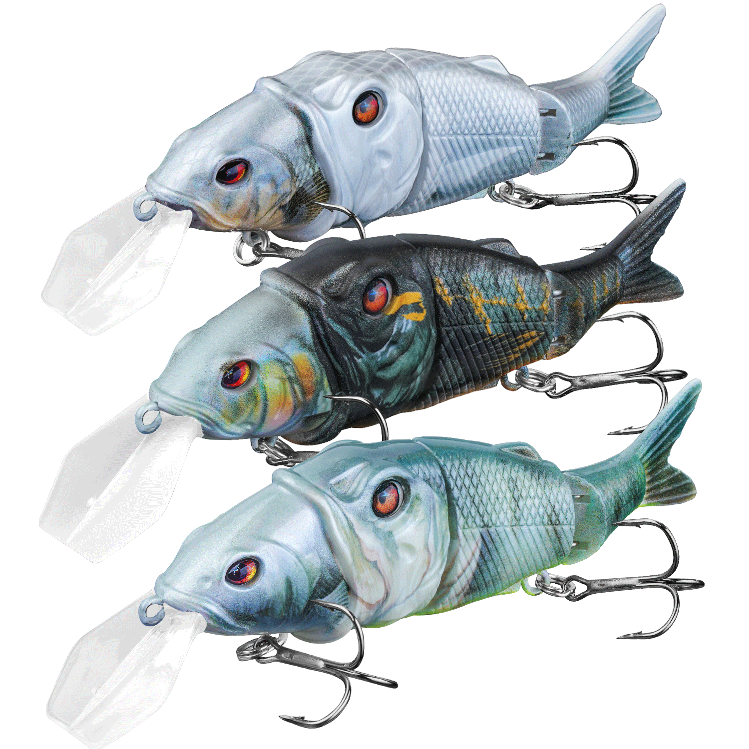 Premium M1 Metal Jointed Swimbait with Realistic Tongue - Lifelike Fishing Lure for Bass, Pike & Walleye - Perfect for Freshwater & Saltwater Fishing