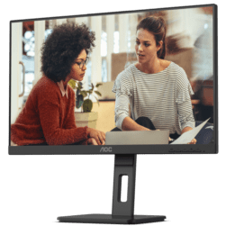AOC 27 Inch IPS Monitor Full HD 1920x1080 with VGA HDMI DP Ports Height Adjustable - 27E3QAF - Perfect for Home Office Gaming and Multimedia Entertainment