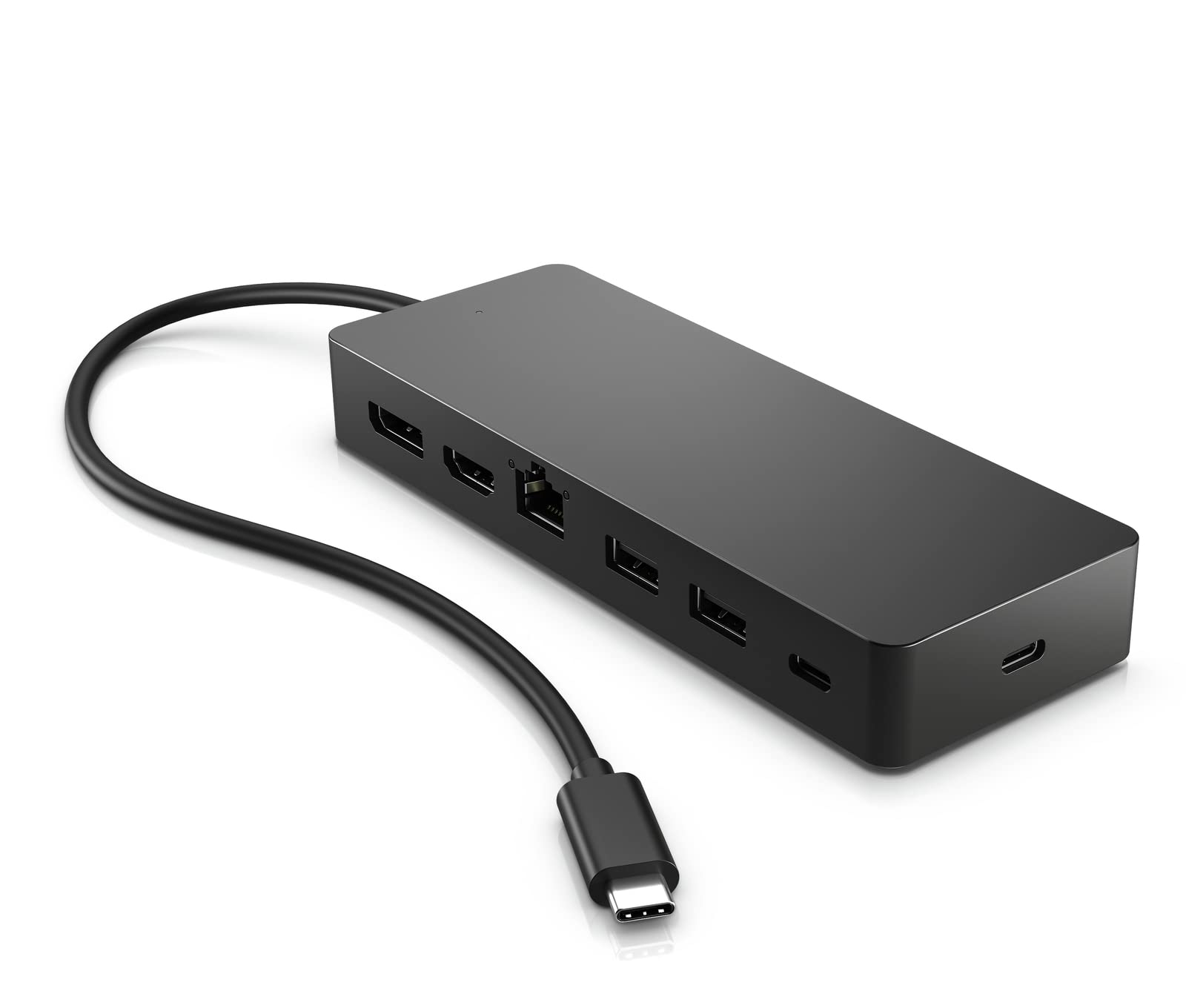 HP Universal USB-C Multiport Hub with HDMI, Ethernet, DisplayPort - 4K Dual Display Adapter with USB-A 3.2 & USB-C Passthrough (50H55AA) - Perfect for MacBook Pro/Air, Windows Laptops & Home Office Setup
