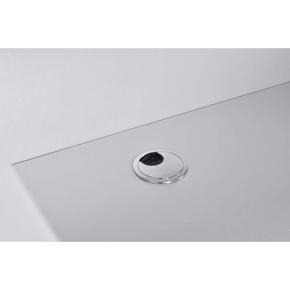 Langara Silver Grey LED Lighted Reception Desk - Modern Office Counter for Lobby, Waiting Area & Front Desk (Professional Reception Lighting Solution)