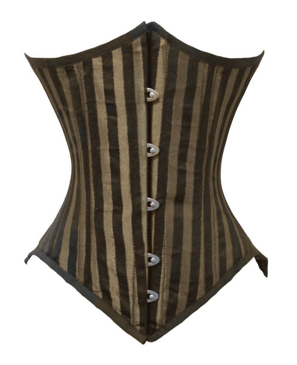 Luvsecretlingerie Heavy Duty 26 Double Steel Boned Waist Training Corset - Underbust Brocade Corset #8033-STR for Waist Slimming, Shapewear & Vintage Fashion Outfits