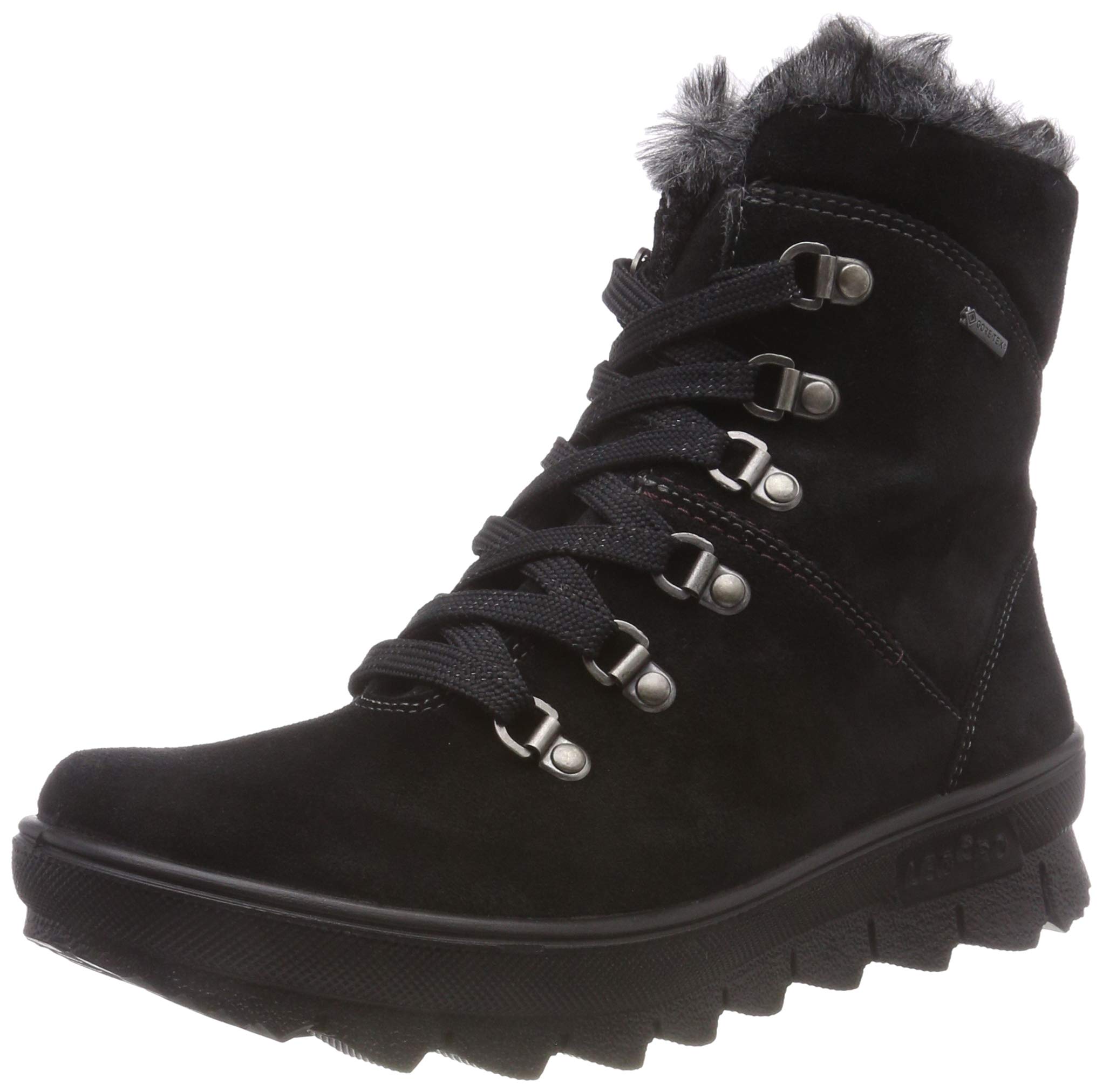 Legero Women's Waterproof Snow Boots - Warm Winter Boots for Women, Black Size 7.5 | Slip-Resistant & Comfortable for Snowy Weather, Outdoor Activities & Winter Travel