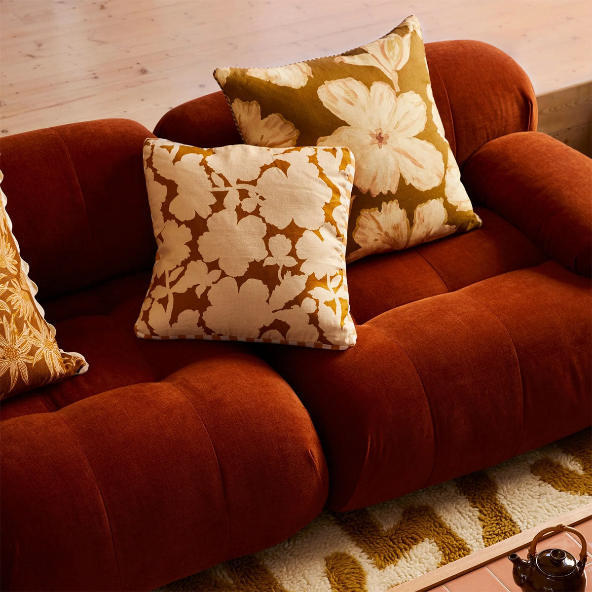 Daphne Mustard Yellow Throw Pillow Covers - Soft Decorative Cushions for Sofa, Bed, Living Room & Home Decor