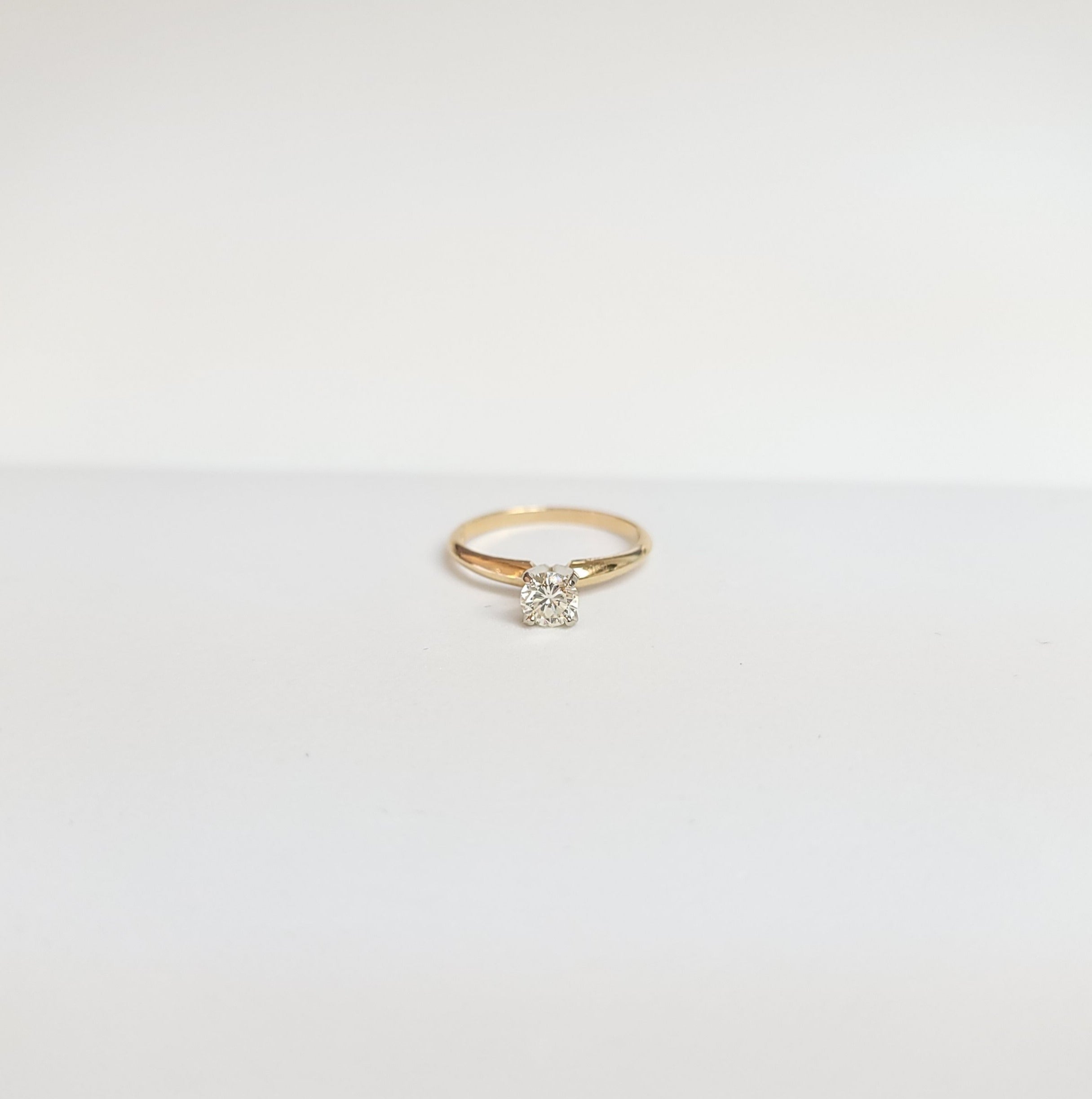 1/3 Carat Solitaire Diamond Engagement Ring - 14K White Gold Classic Wedding Band for Women - Perfect for Proposals, Anniversaries & Romantic Occasions