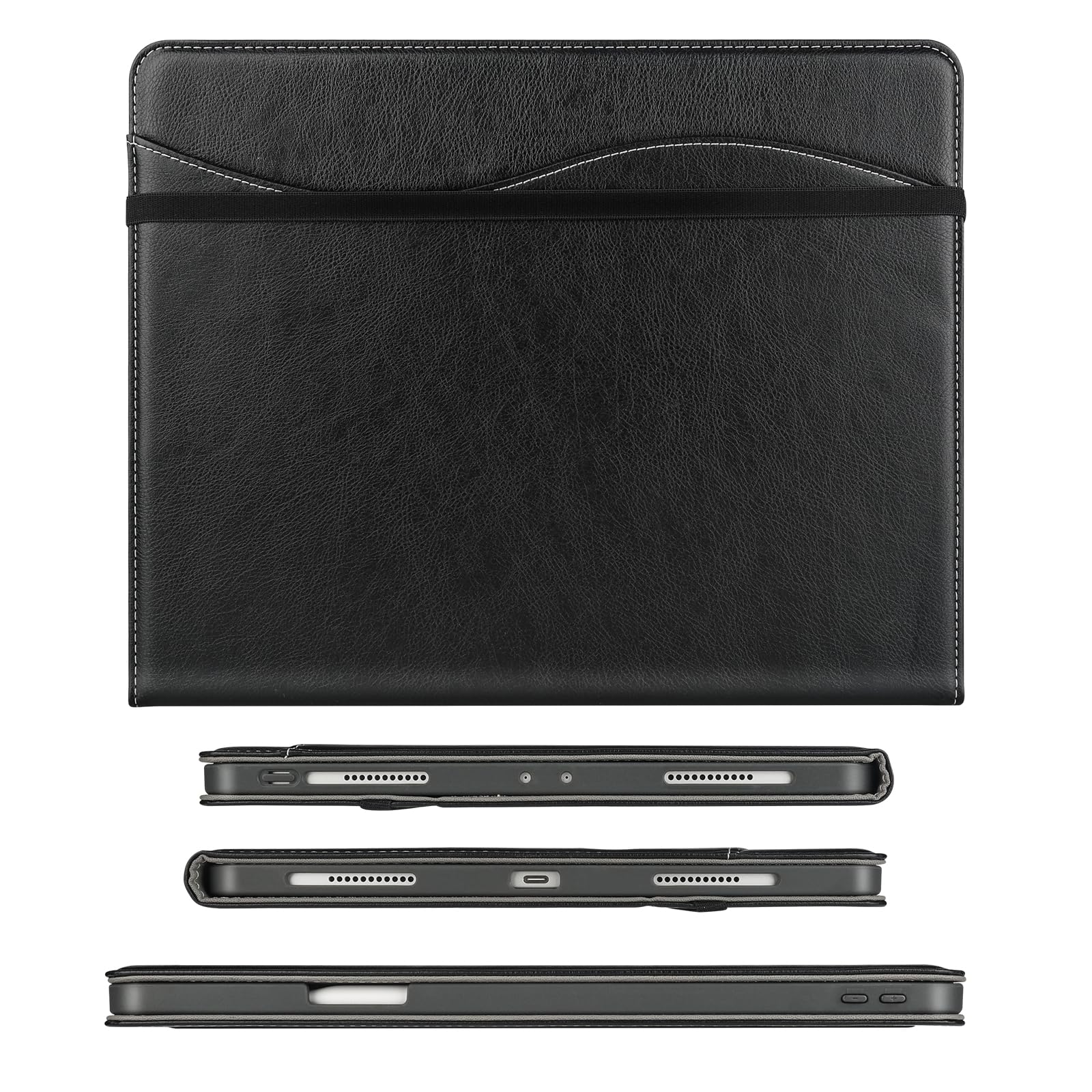 Premium iPad Pro 11 Case for 4th/3rd/2nd/1st Gen (2022-2020) - Slim Folio Cover with Apple Pencil Holder, Auto Sleep/Wake & Multi-Angle Stand - Perfect for Work, Travel & Home Use - Black