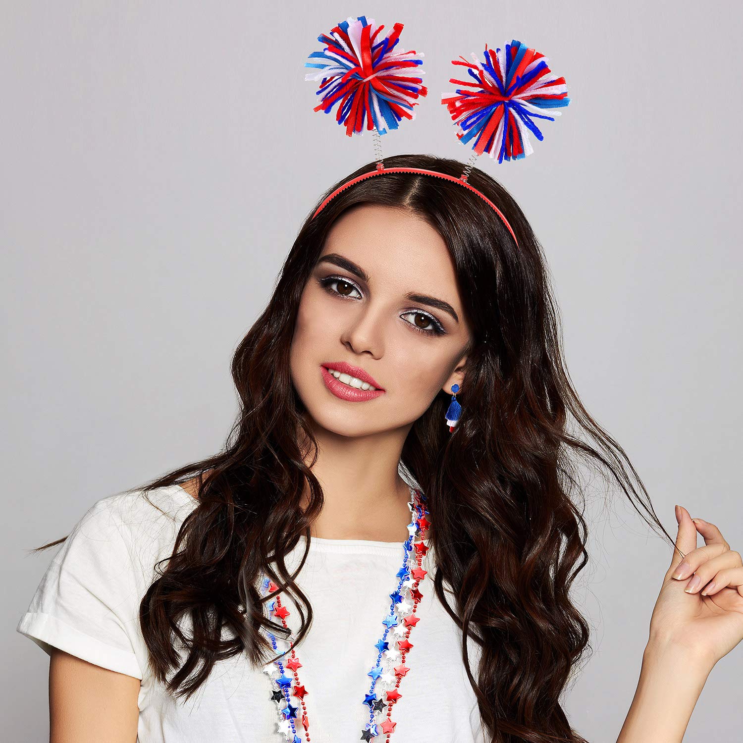 Women's Party Costume Accessories Set - Tutu Skirt, Headband, Tassel Earrings & Beaded Necklace for Halloween, Cosplay & Birthday Celebrations