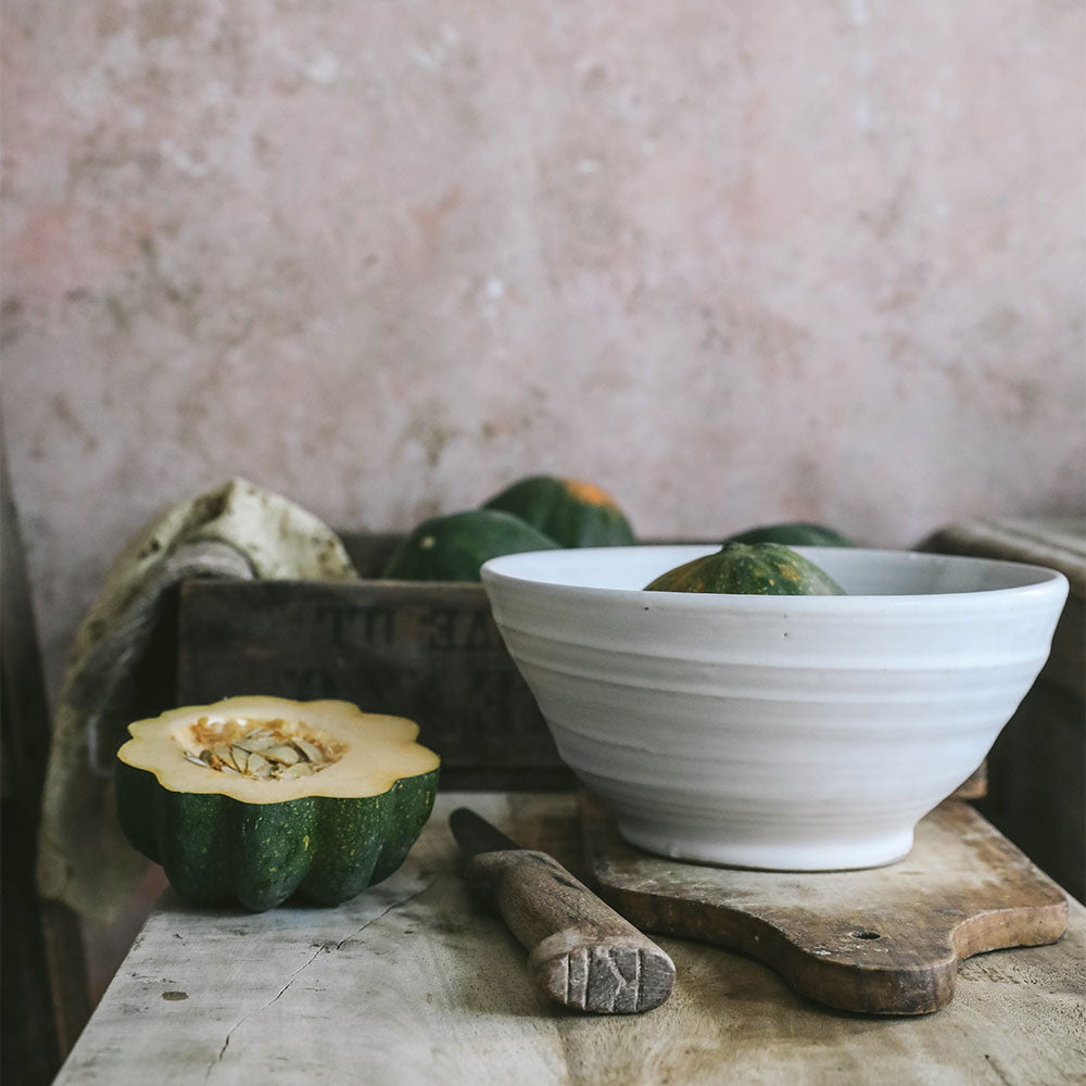 Premium Ceramic Serving Bowls Set of 4 - Durable Everyday Dinner Bowls for Soup, Salad, Pasta & Dessert - Microwave & Dishwasher Safe - Elegant Tableware for Home Dining & Entertaining