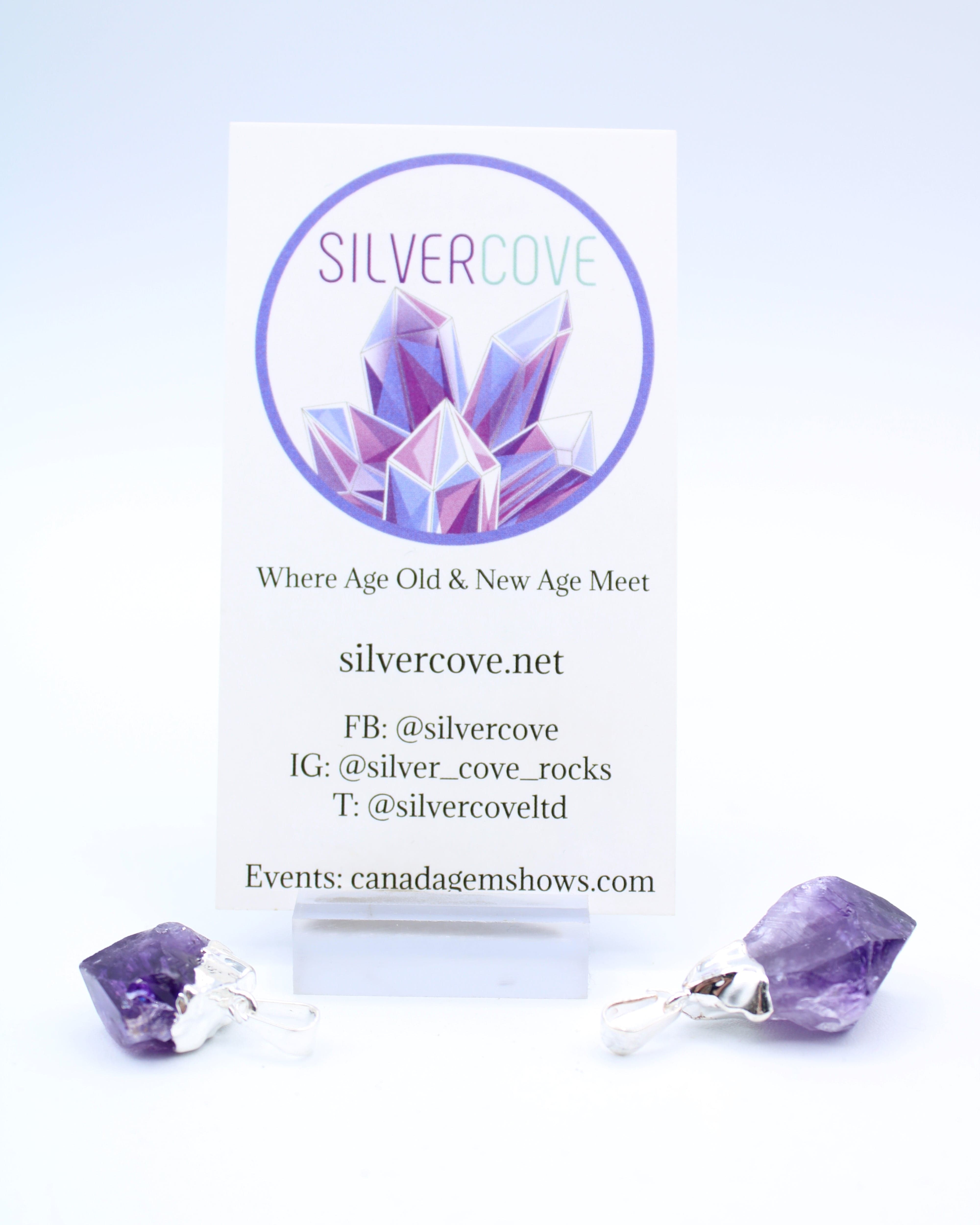 Natural Amethyst Crystal Point Pendant Necklace for Women - Healing Stone Jewelry for Meditation, Yoga & Spiritual Gifts