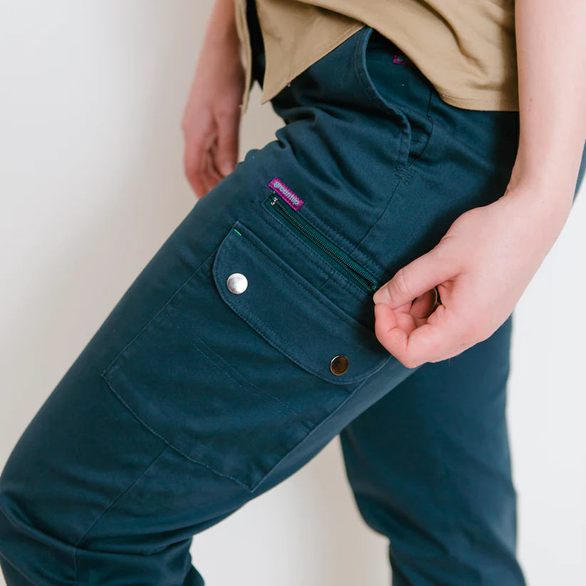 Women's Mid Rise Cargo Pants - Comfortable & Stylish for Outdoor, Hiking & Casual Wear