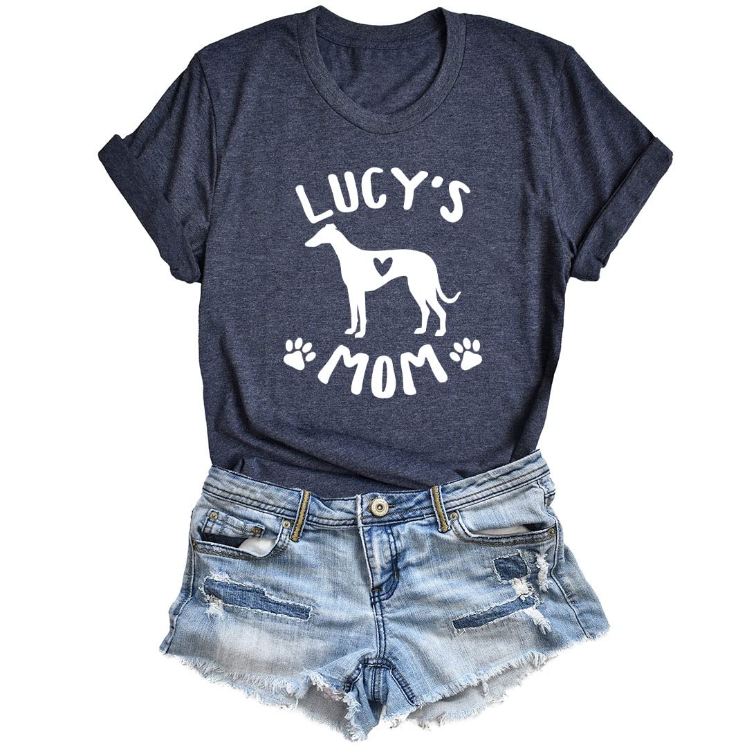 Custom Whippet Mom T-Shirt - Personalized Dog Lover Gift with Name - Perfect for Mother's Day, Birthday & Dog Show Events