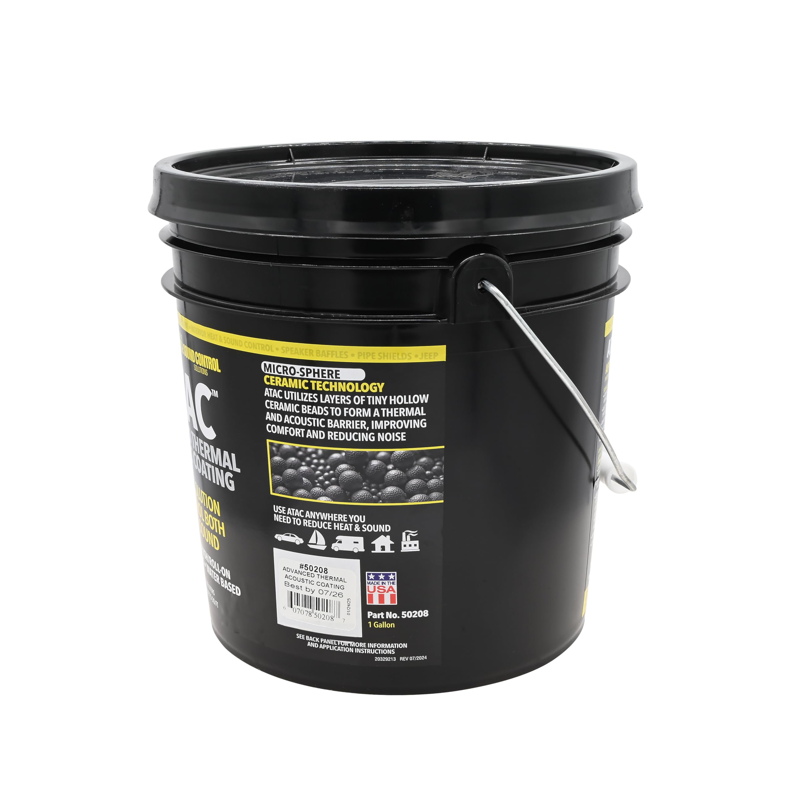 Design Engineering ATAC Advanced Thermal Acoustic Coating - 1 Gallon | 2-in-1 Sound & Heat Barrier Spray for Car Insulation | Automotive Sound Deadening & Heat Reduction | DIY Vehicle Noise Control for Doors, Hood & Trunk | Easy Roll-On or Spray Application