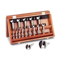 WOODRIVER 16-Piece Forstner Bit Set - Premium Woodworking Drill Bits for Smooth, Clean Holes - Perfect for Cabinetry, Furniture Making & DIY Wood Projects