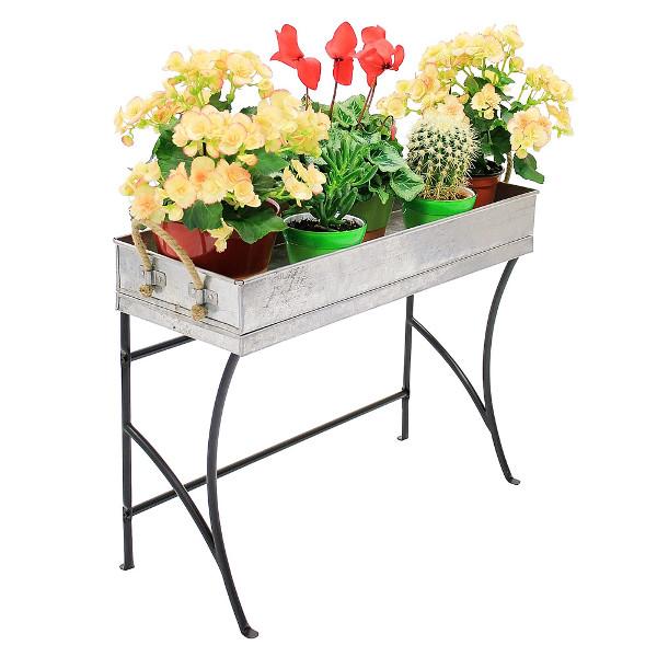 Trestle Plant Stand - Sturdy Wooden Indoor/Outdoor Plant Holder for Home & Garden Decor | Perfect for Displaying Potted Plants, Flowers & Herbs