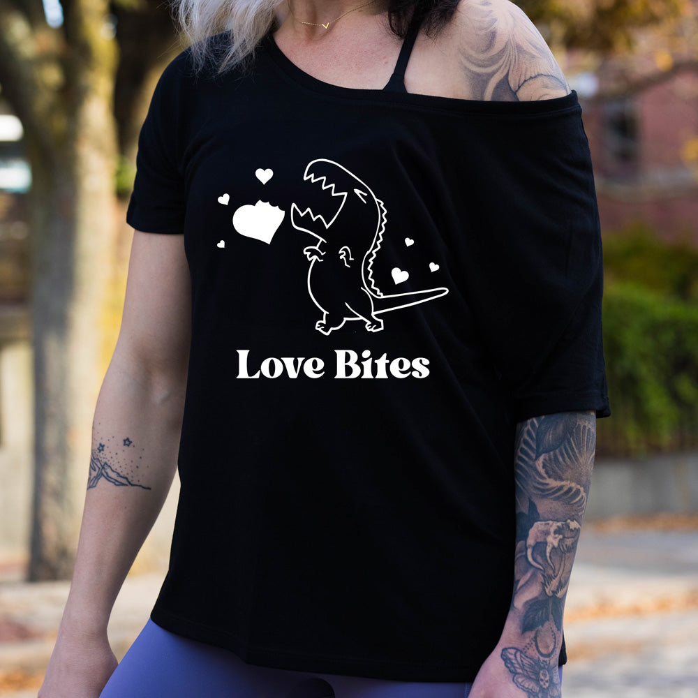 Love Bites Slouchy Tee - Soft Oversized Women's T-Shirt for Casual Wear | Perfect for Date Nights, Lounging & Everyday Comfort