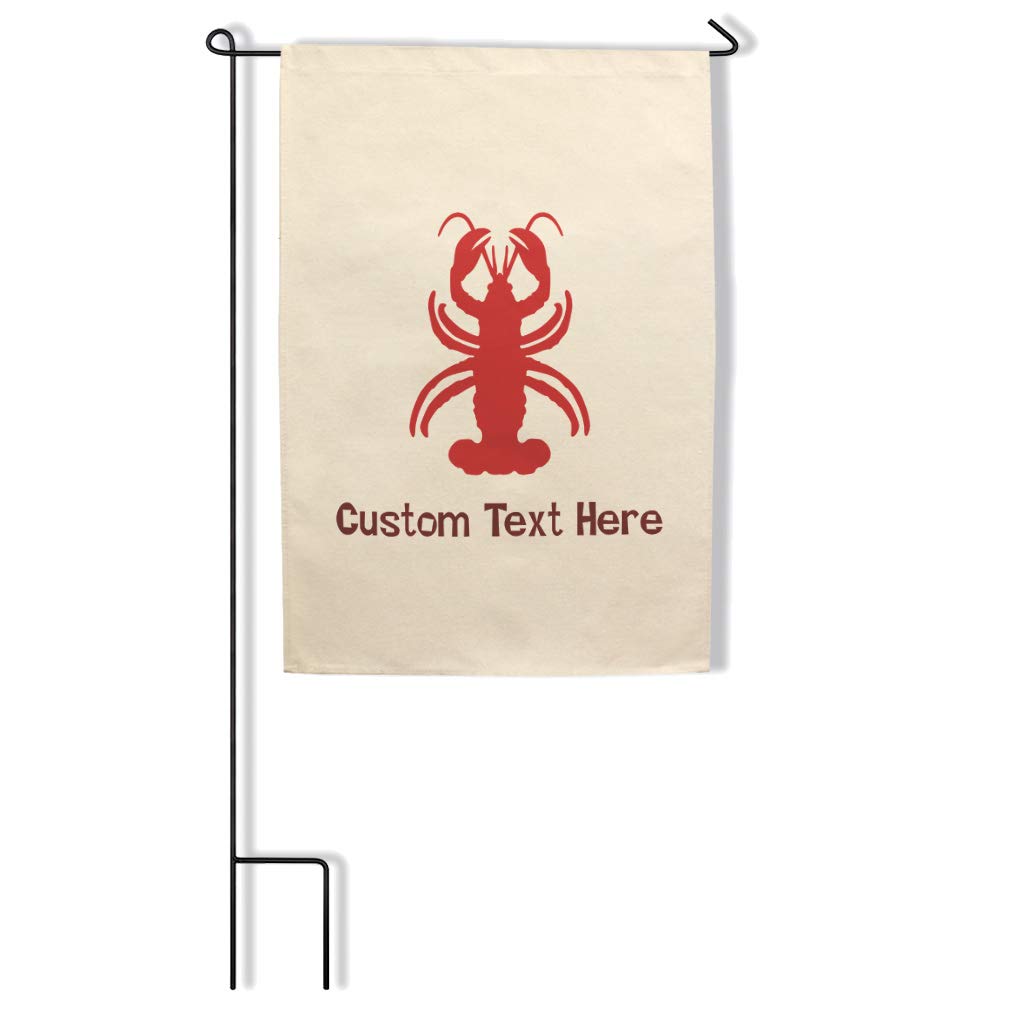 Lobster Animal Cotton Canvas Garden Flag - Personalized Outdoor & Patio Decor for Home & Yard | Perfect for Summer Beach House, Coastal Cottage, or Seafood Restaurant Decoration