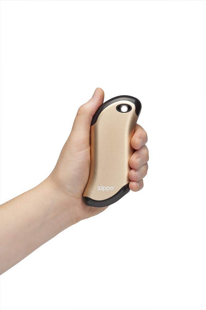 Zippo Champagne HeatBank 9s Rechargeable Hand Warmer - Portable USB Hand Warmer for Outdoor Activities, Camping, Hiking & Winter Sports