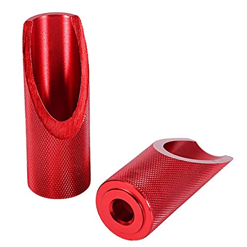 2PCS Red Aluminum Alloy Motorcycle Foot Pegs - Compatible with Honda, Universal Fit Footrest Accessories - Durable Footboard for Highway & Off-Road Riding - Perfect for Cruisers & Sport Bikes