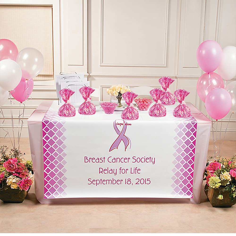 100PCS Pink Ribbon Breast Cancer Awareness Cellophane Treat Bags - Candy Gift Bags for Party Favors, Fundraisers & Support Events - Perfect for Charity Walks, Awareness Campaigns and Survivor Celebrations