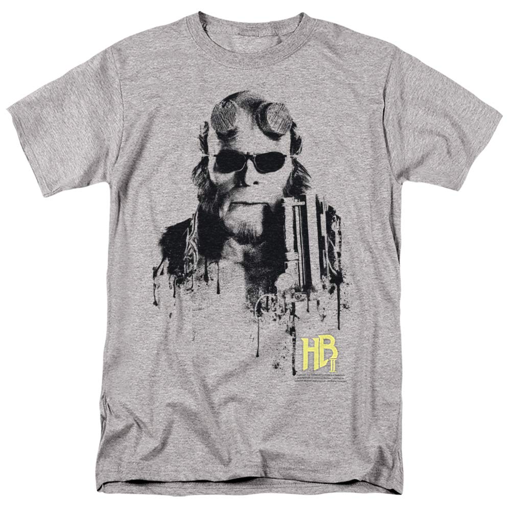 Hellboy II: The Golden Army Splatter Gun Graphic T-Shirt for Men & Women | Cool Movie Merchandise for Cosplay, Comic Con & Casual Wear