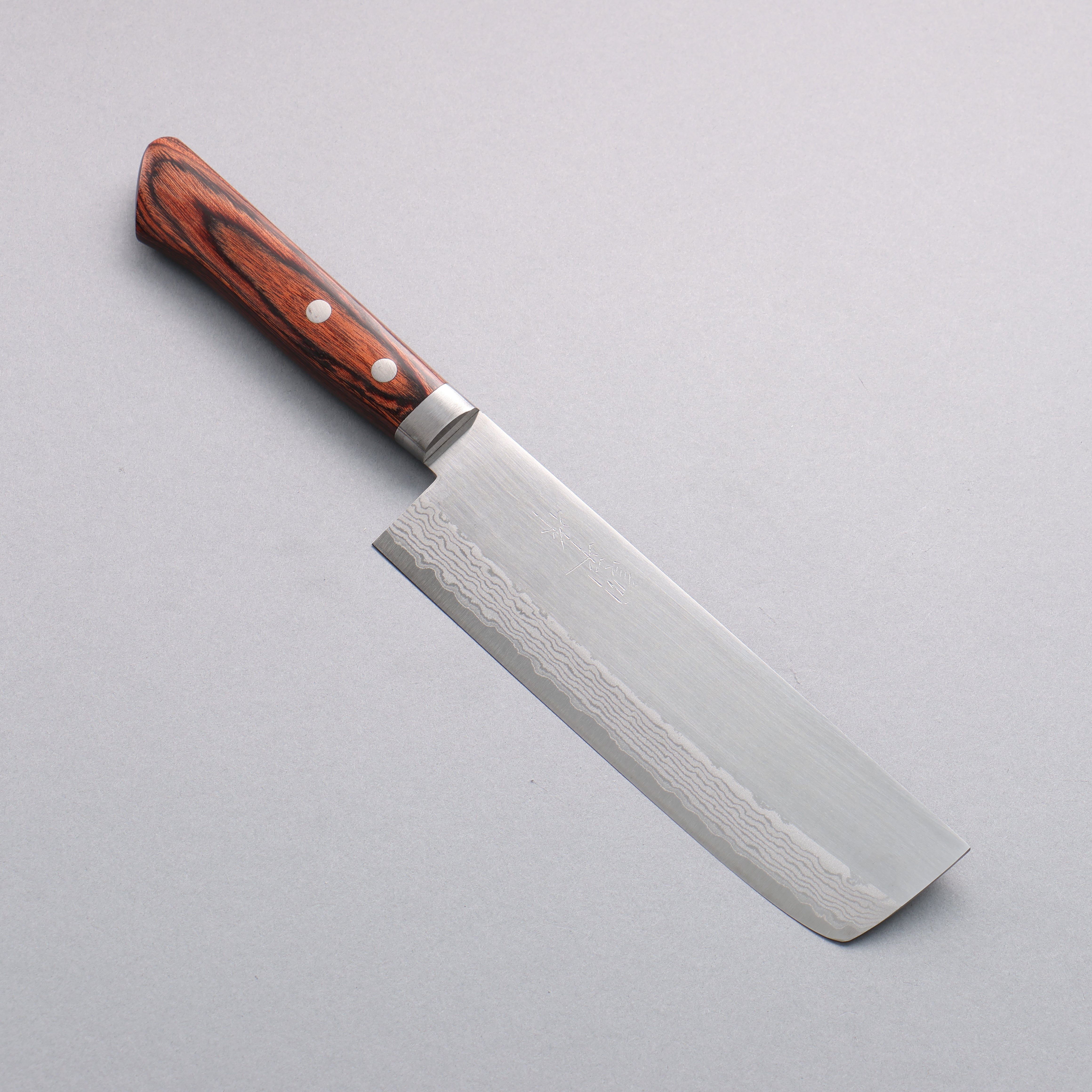 Premium Kunihira Sairyu VG10 Damascus Japanese Usuba Knife 165mm - Handcrafted Migaki Finish with Mahogany Pakka Wood Handle - Perfect for Sushi, Vegetables & Precision Cutting