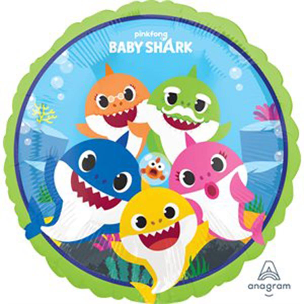 Baby Shark Foil Balloons - 18 Inch Large Party Decorations for Birthday, Baby Shower & Kids Events