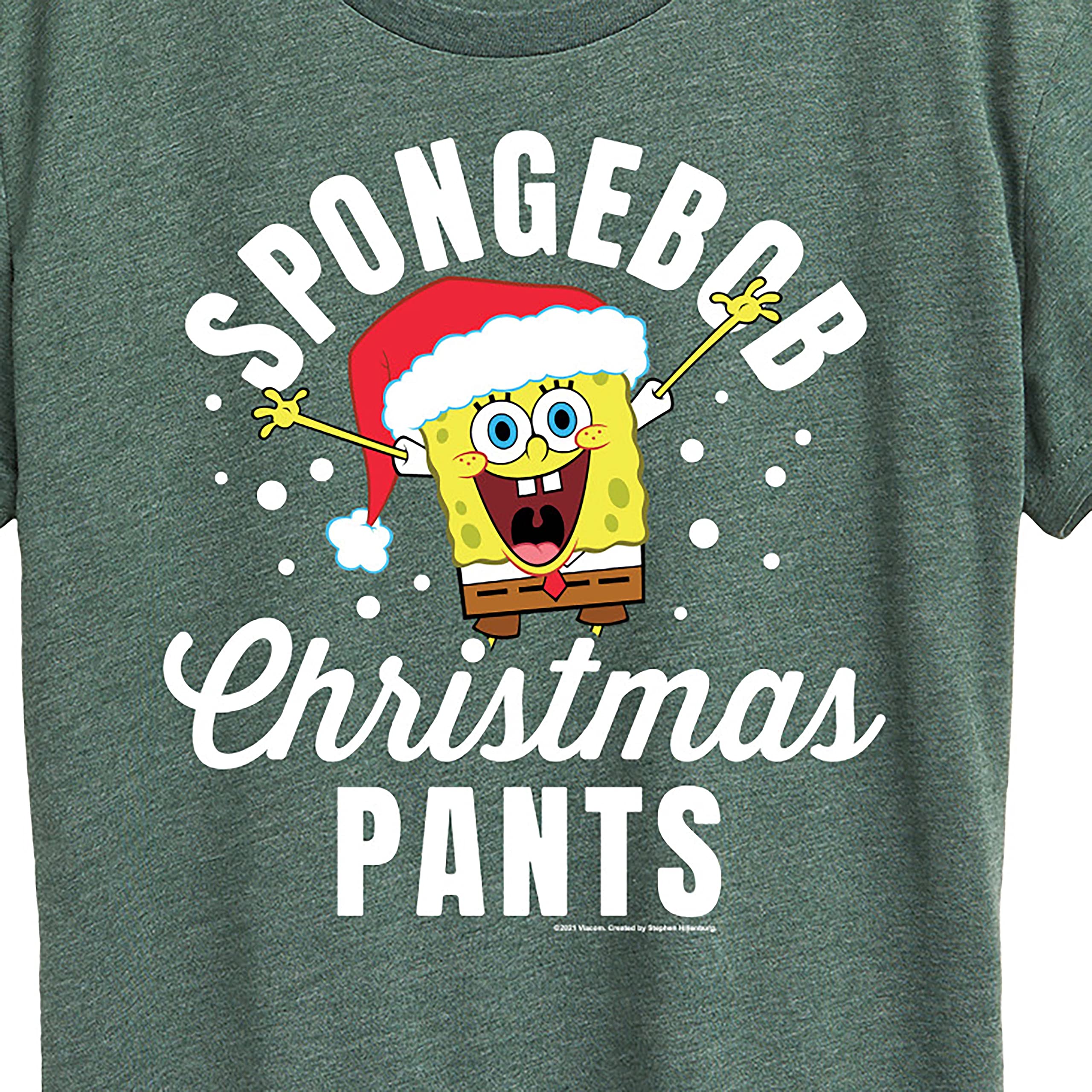 HYBRID APPAREL Women's Spongebob Squarepants Christmas Morning Lightweight French Terry Pullover Hoodie - Cozy Holiday Sweatshirt for Christmas Gifts, Winter Outfits & Casual Wear