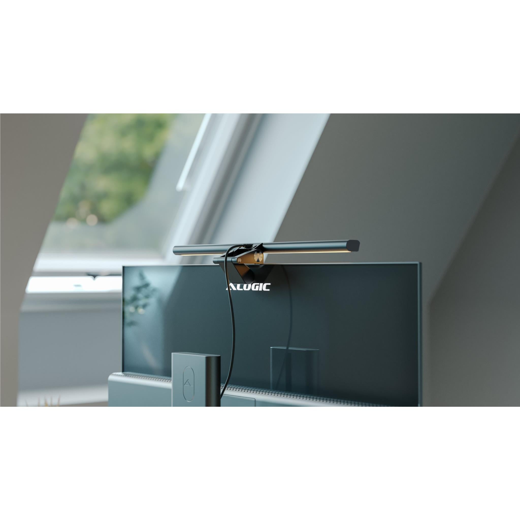 AlogiAlogic Illuminate Light Bar with 4K Autofocus Webcam - Space Grey - Perfect for Zoom Meetings, Video Conferencing & Streaming