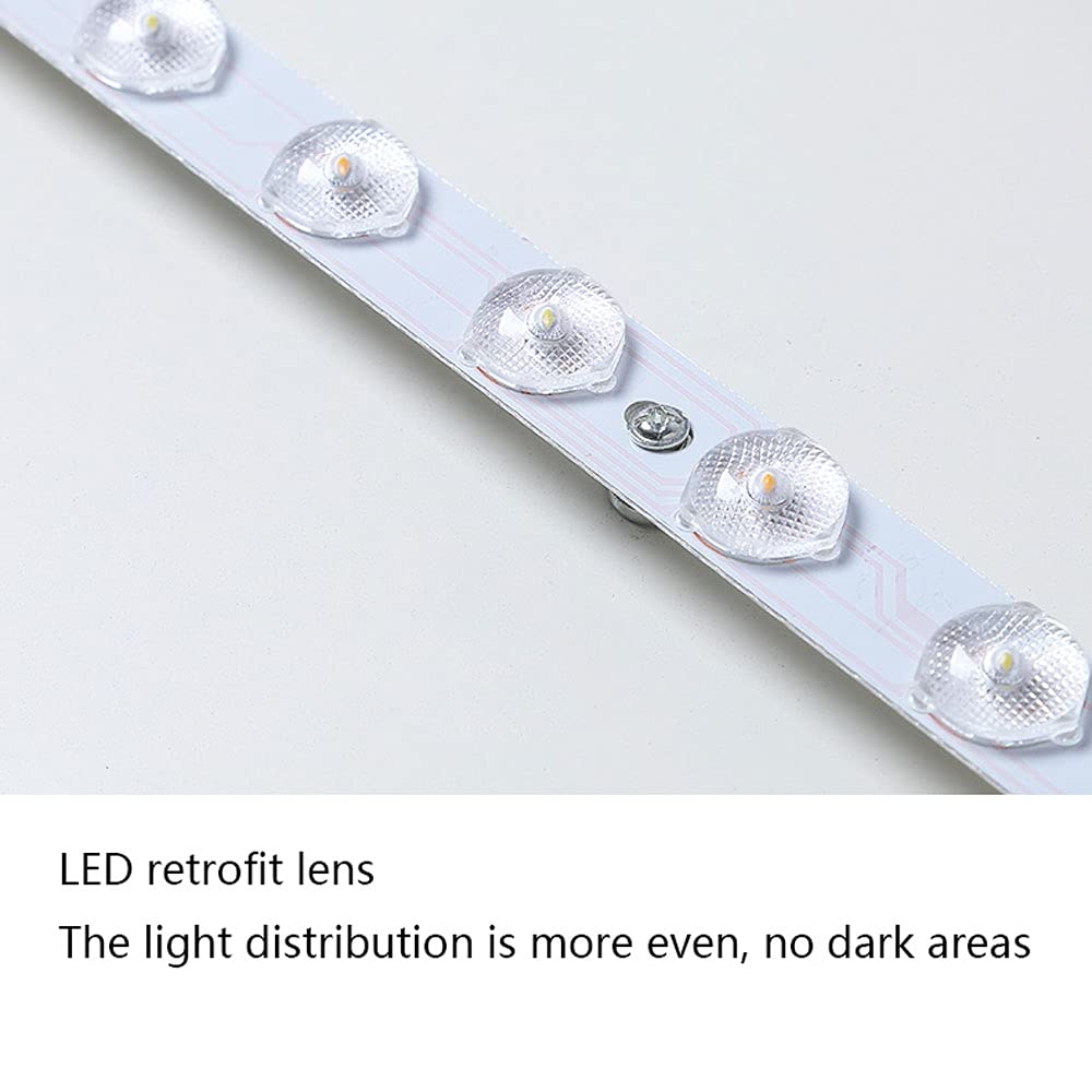 Ultra-Thin Round LED Ceiling Light - Tri-Tone Dimmable Energy Saving Flush Mount Light for Dining Room, Bedroom, Hallway & Balcony | Modern Embedded Installation Close to Ceiling Lighting Fixture