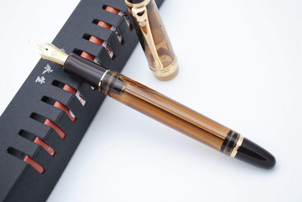 CZXYWST 699 Negative Pressure Vacuum Filling Fountain Pen with Fine 0.5mm Nib - Brown Barrel & Solid Grip (Original Box Included) | Ideal for Calligraphy, Journaling & Professional Writing