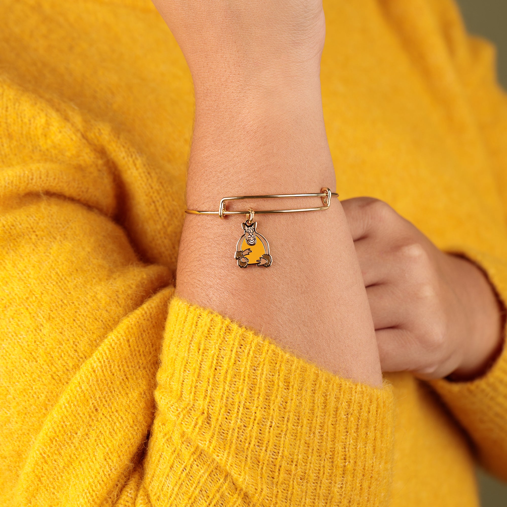 FRIENDS™ Holiday Armadillo Charm Bangle Bracelet - Official Licensed Merchandise - Perfect Gift for Friends Fans, Christmas & Holiday Parties
