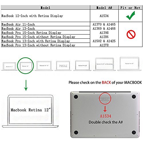 Slim Frost Clear Hard Shell Protective Case for MacBook 12 Inch A1534 | Lightweight Snap-On Cover | Perfect for Work, Travel & School Protection
