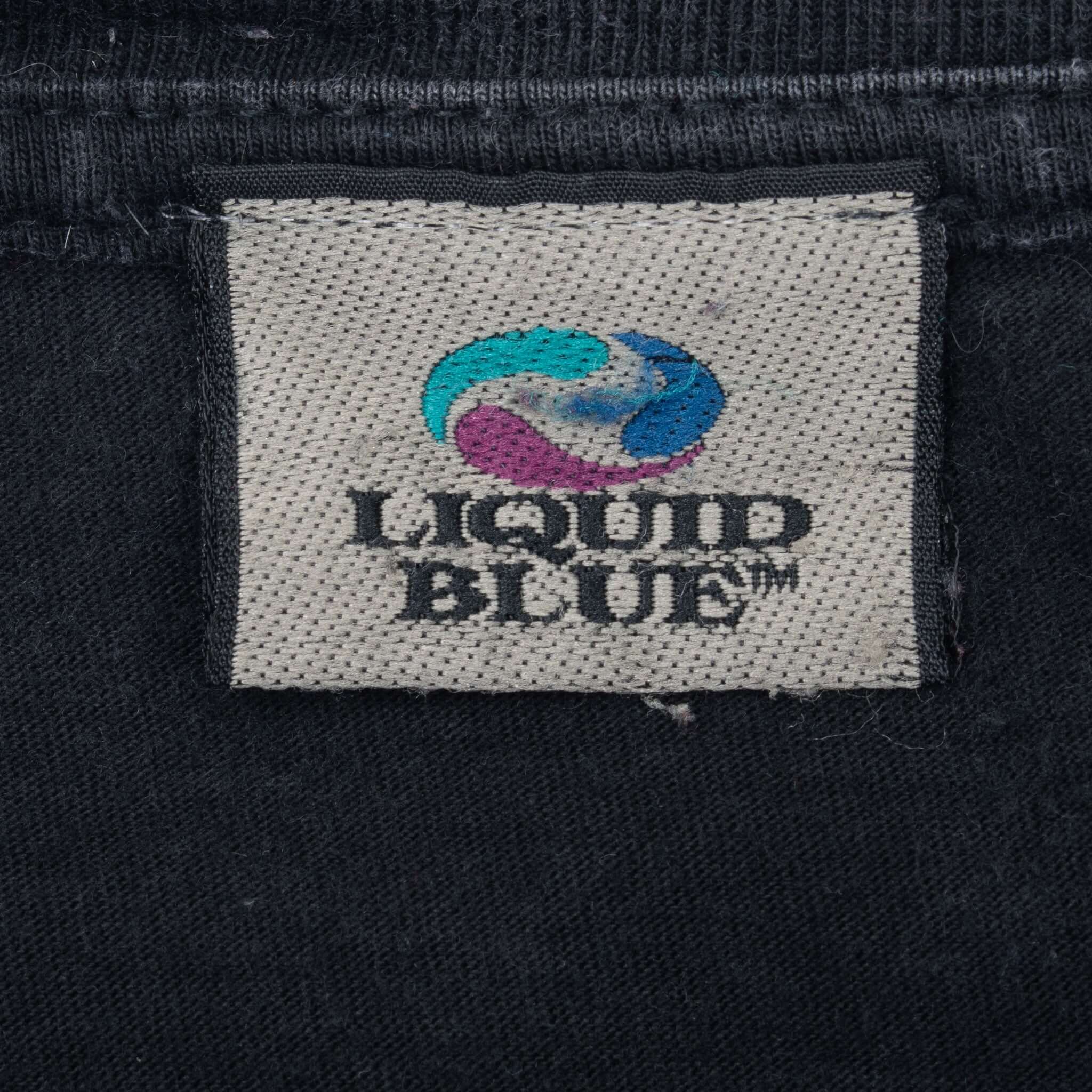 Vintage Liquid Blue Dragon 2015 Graphic T-Shirt - 5XL Big & Tall Men's Tee - Soft Cotton Retro Band Tour Shirt for Concerts, Festivals & Casual Wear