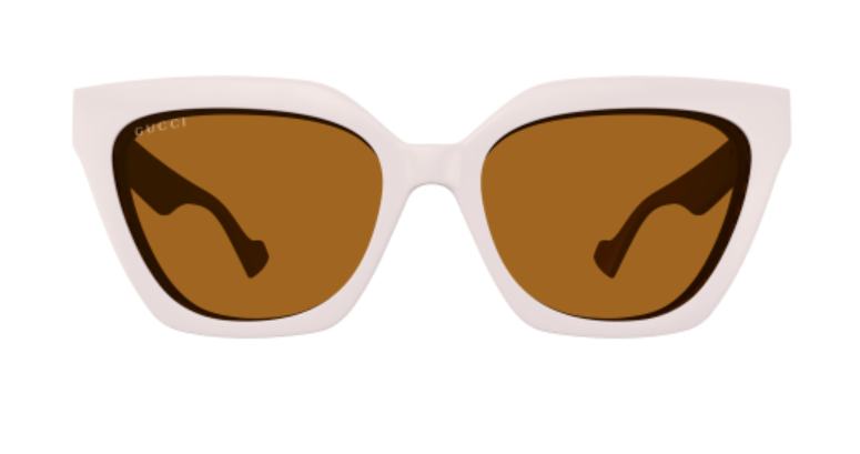 Gucci GG1542S 003 Ivory/Transparent Soft Cat Eye Sunglasses for Women - Luxury Fashion Accessory for Beach, Driving & Outdoor Activities