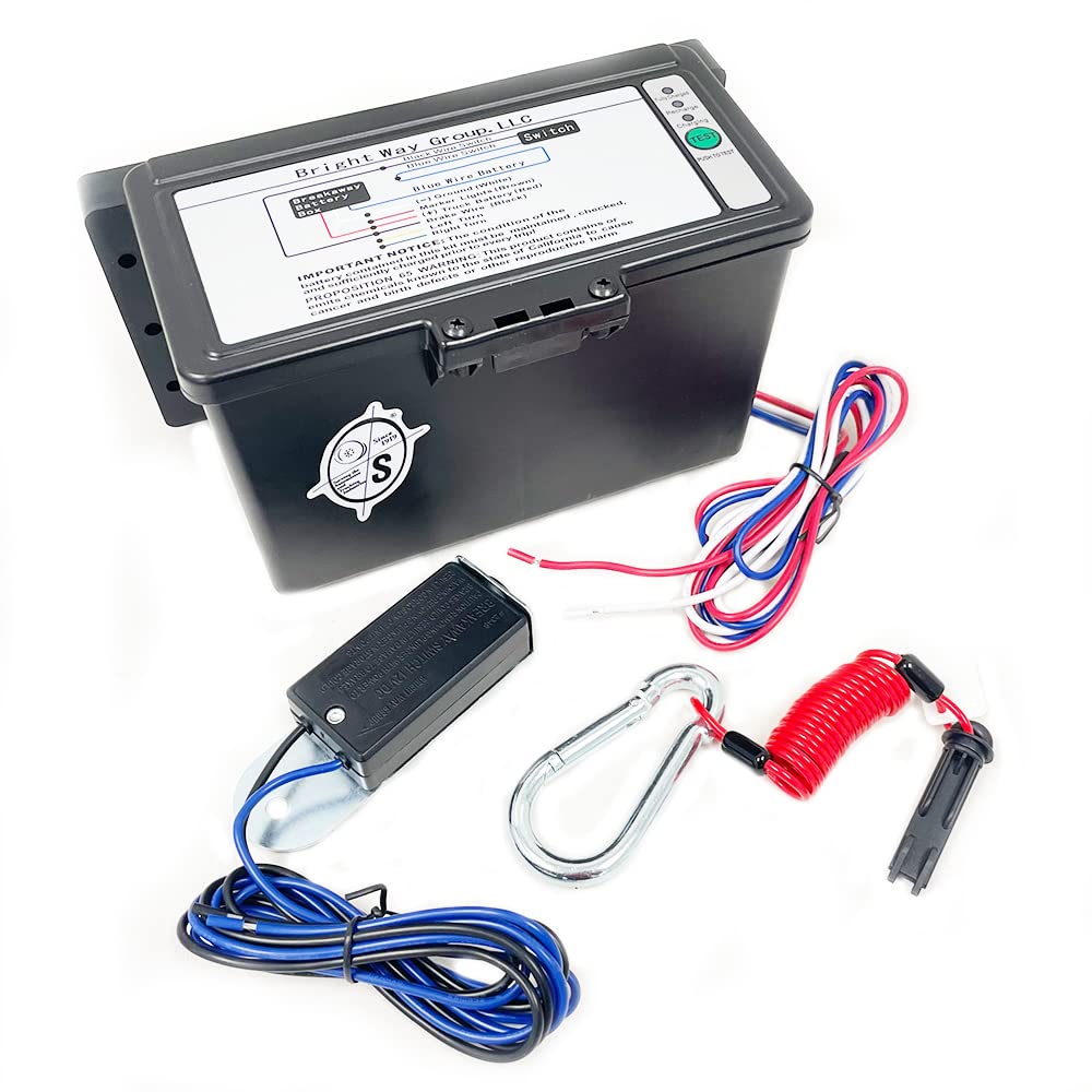 Top Load LED Breakaway Kit with 4' Zip Breakaway Cable & Charger | Southwest Wheel | Perfect for Trailers, RVs & Towing Safety