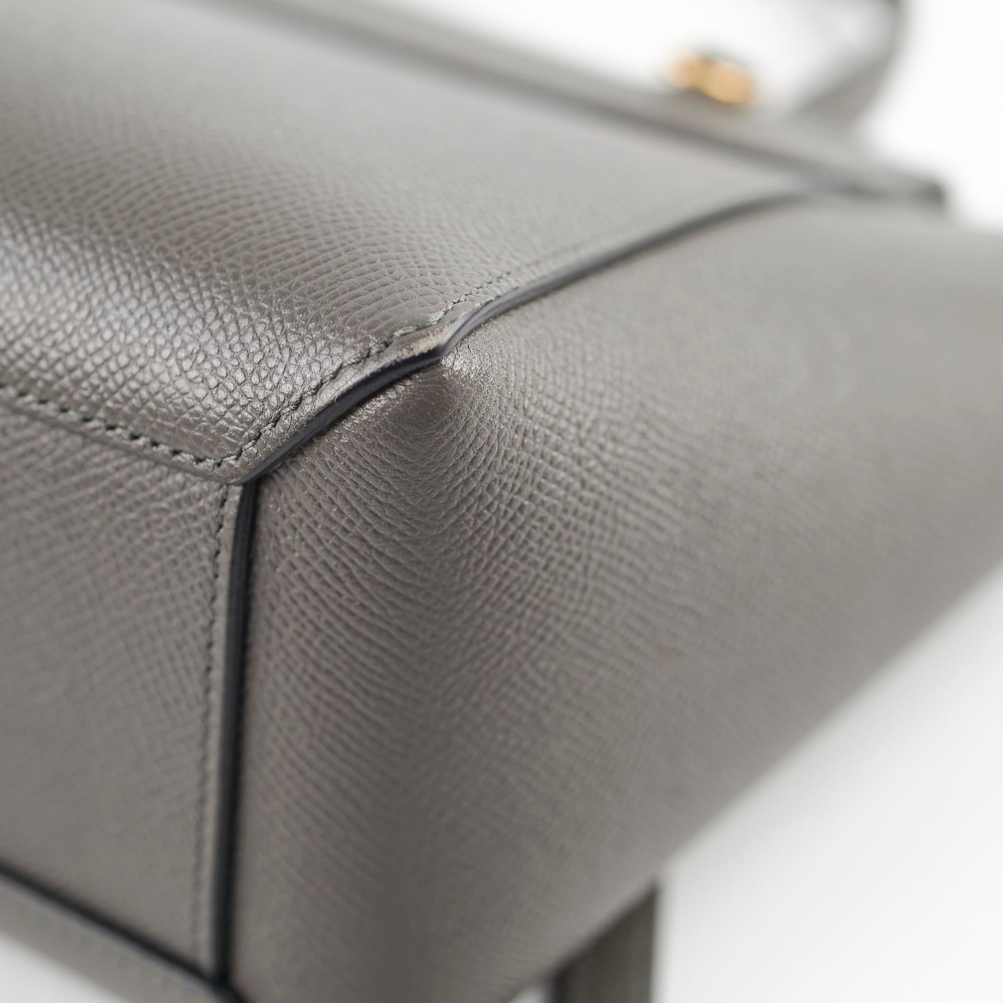 Celine Nano Grained Calfskin Belt Bag in Dark Grey - Stylish Crossbody Purse for Women, Perfect for Everyday Use, Travel & Night Out