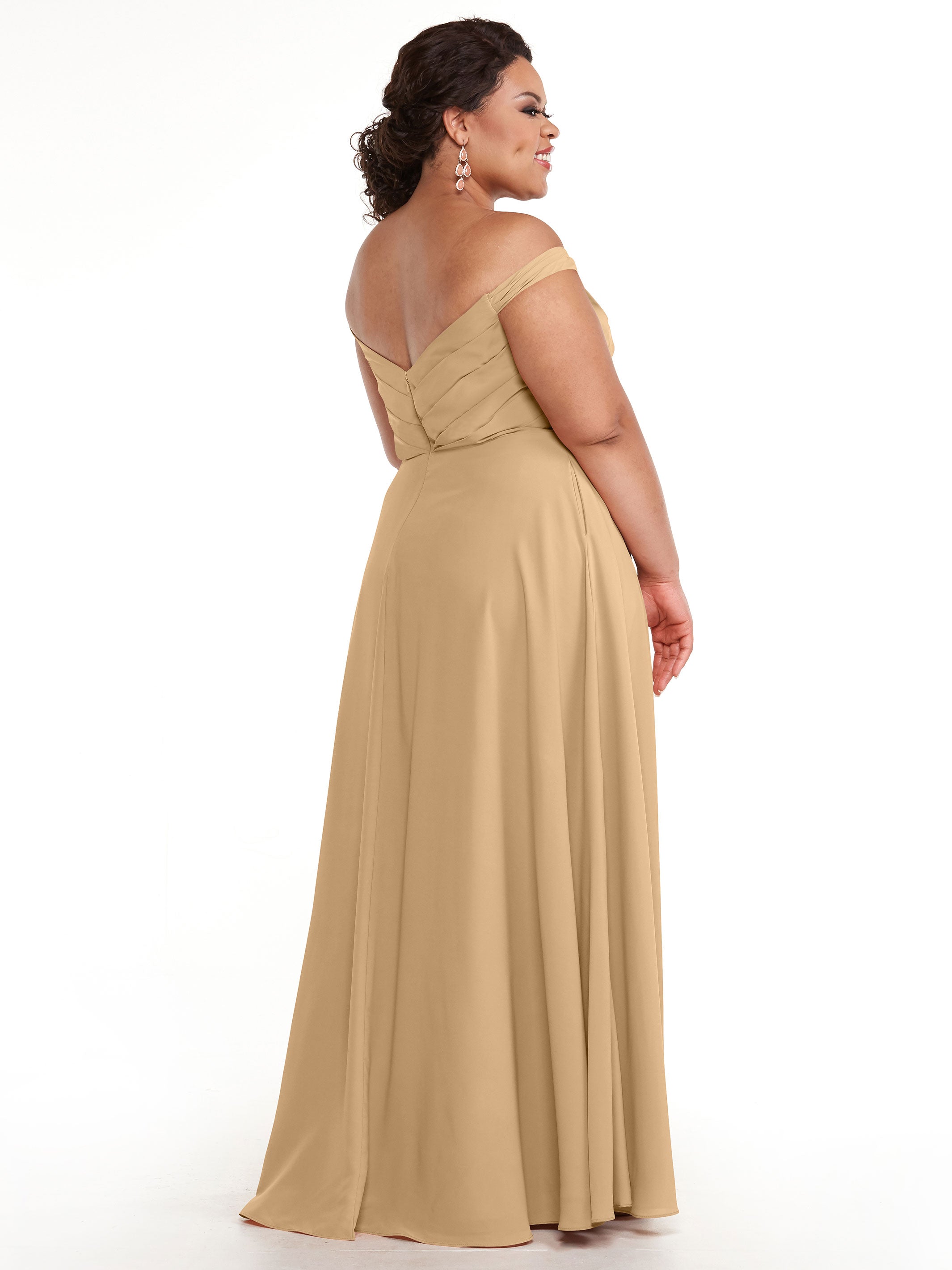 Elegant 83018 Stretch Chiffon Bridesmaid Dress with Pleated Sweetheart Neckline - Perfect for Weddings, Formal Events & Special Occasions