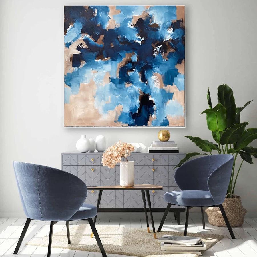 Run While You Can - Original Abstract Painting Wall Art for Home & Office Decor | Modern Canvas Artwork for Living Room, Bedroom or Gift