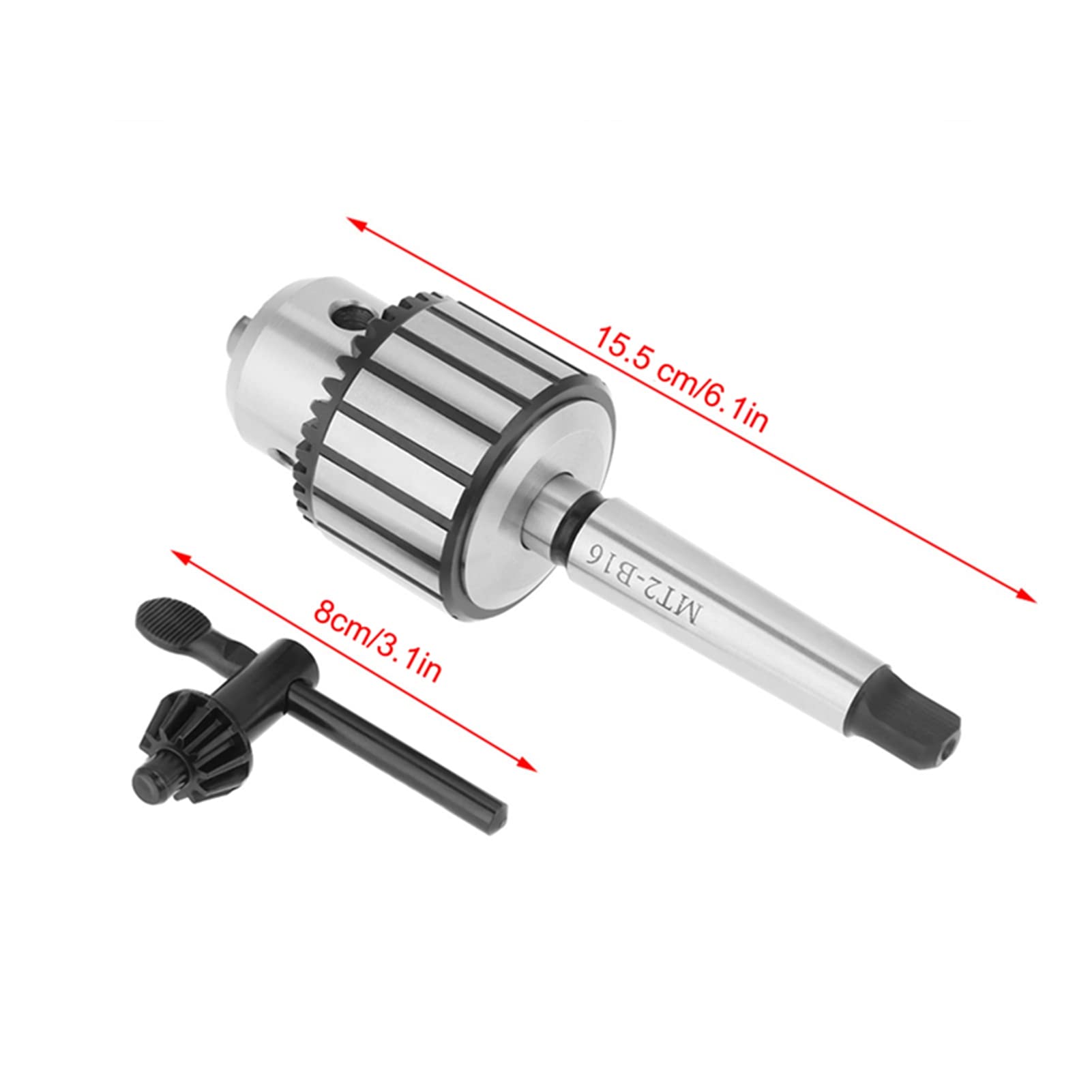 Heavy Duty MT2 Drill Chuck for Lathe 1/32
