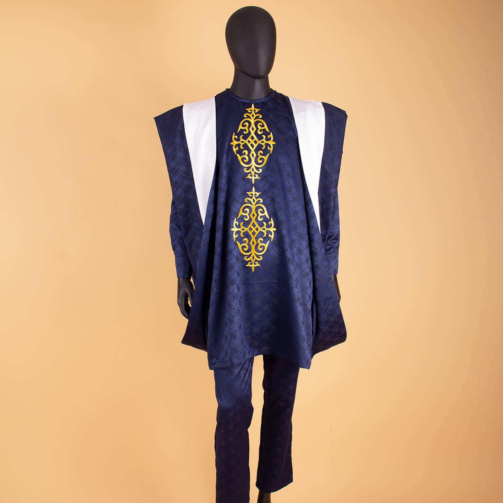Stylish African Agbada 3-Piece Suit for Men - Ankara Print Robe, Shirt & Pants Set | Traditional Wedding Attire & Evening Party Outfits | Perfect for Cultural Events, Festivals & Special Occasions
