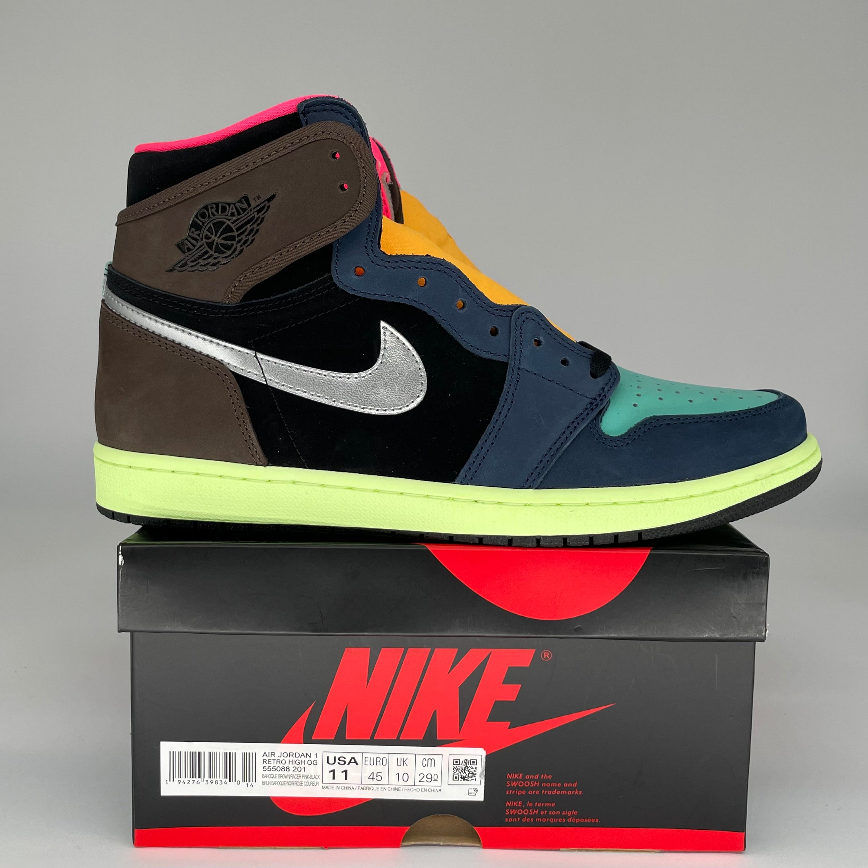 AIR JORDAN 1 BIO HACK Sneakers Men's Size 11 - Style 555088-201 | Retro Basketball Shoes for Streetwear & Casual Outfits