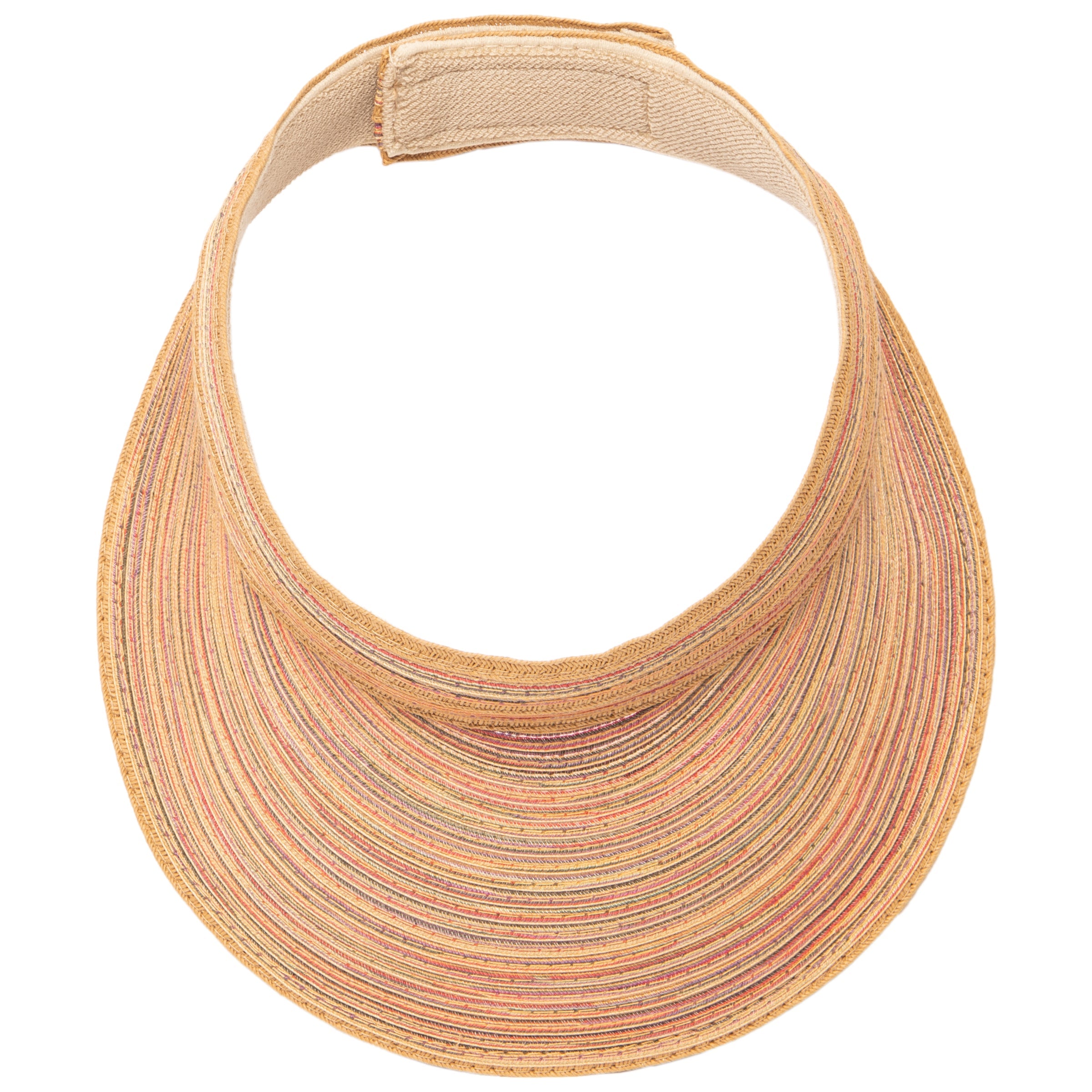 Women's Adjustable Mixed Braid Visor Hat with Velcro Strap - Perfect for Beach, Running, Golf & Outdoor Activities