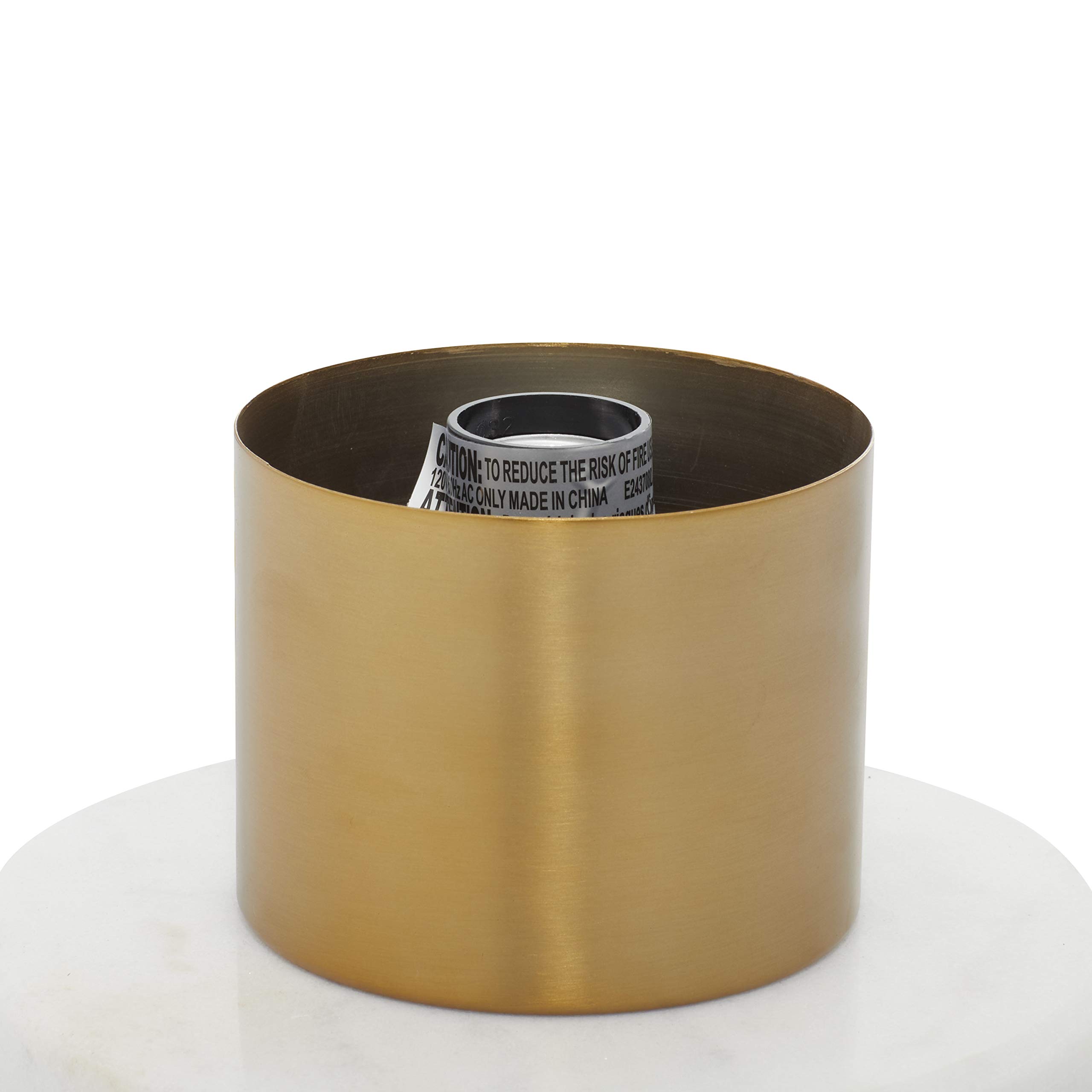 Deco 79 Modern Gold Metal Table Lamp with Clear Dome Shade & Marble Base - 10