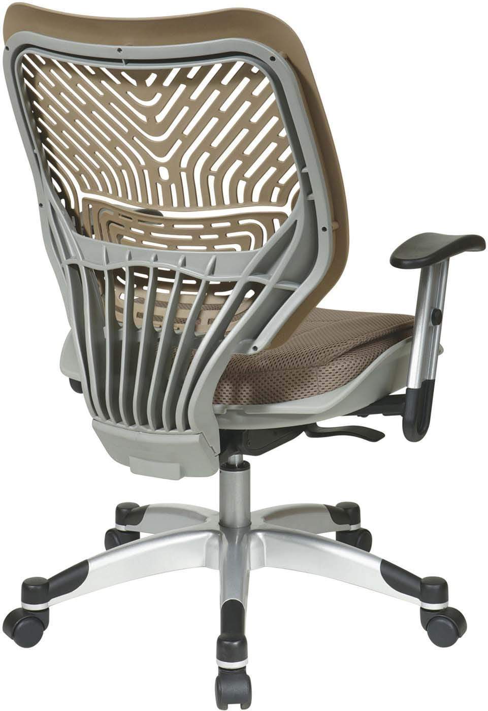 Space Seating® Latte SpaceFlex® Raven Mesh Managers Chair - Ergonomic Office Chair with Adjustable Lumbar Support [86 M88C625R] - Perfect for Home Office, Executive Desk & Conference Rooms