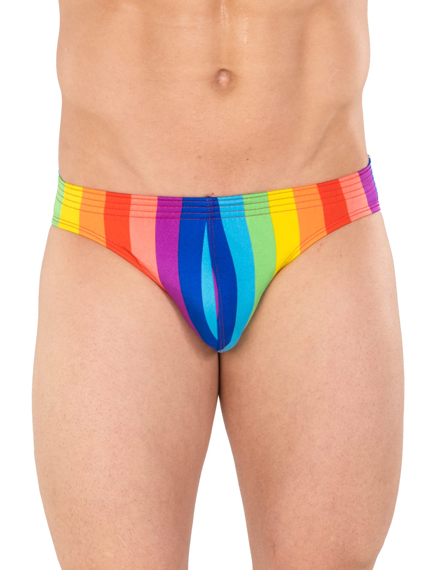 Gary Majdell Sport Men's Print Contour Pouch Bikini Swimsuit - Quick Dry Swim Briefs for Beach, Pool & Water Sports | Comfortable & Stylish Swimwear