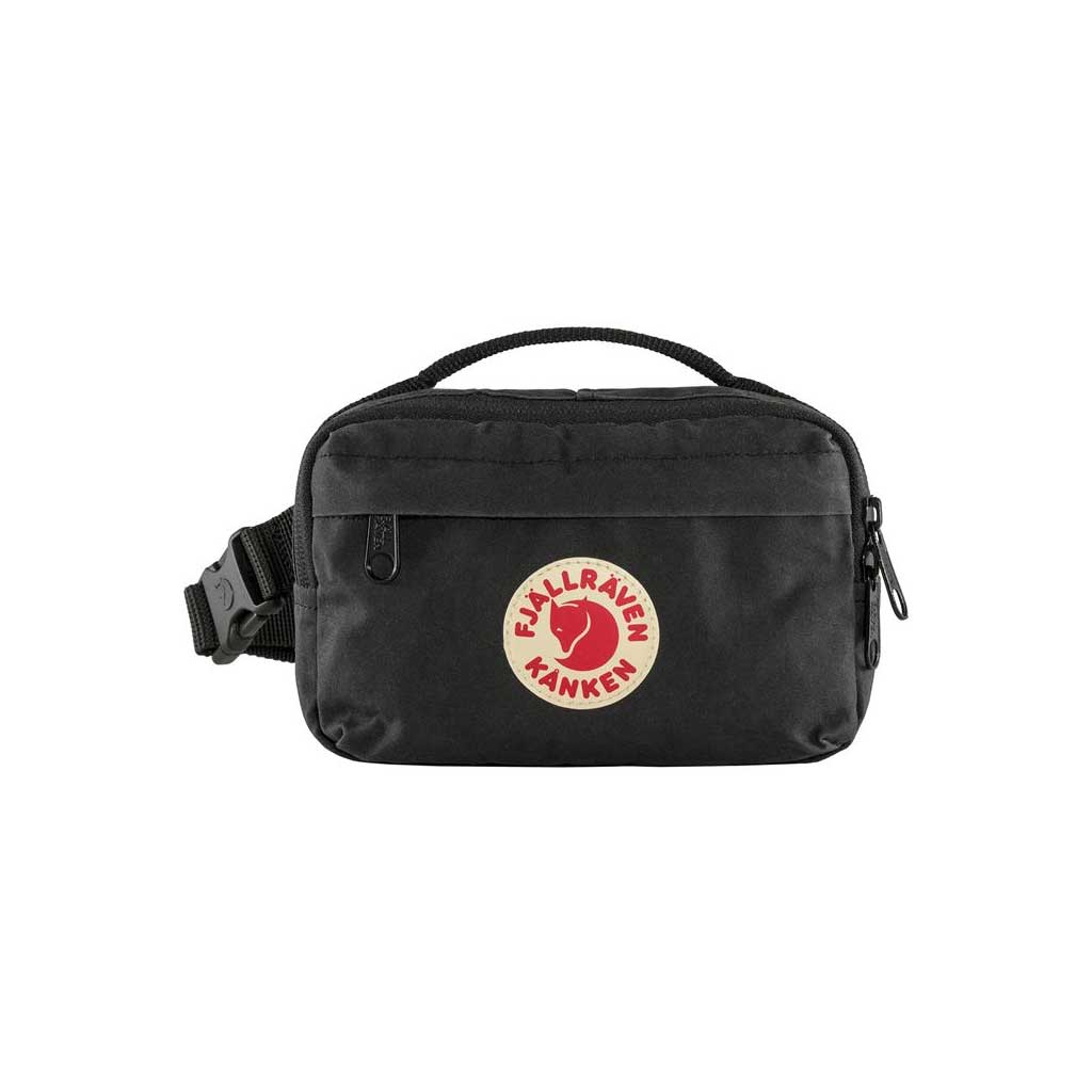 Fjallraven Kanken Hip Pack Waist Bag - Stylish & Durable Black Fanny Pack for Travel, Hiking & Everyday Use