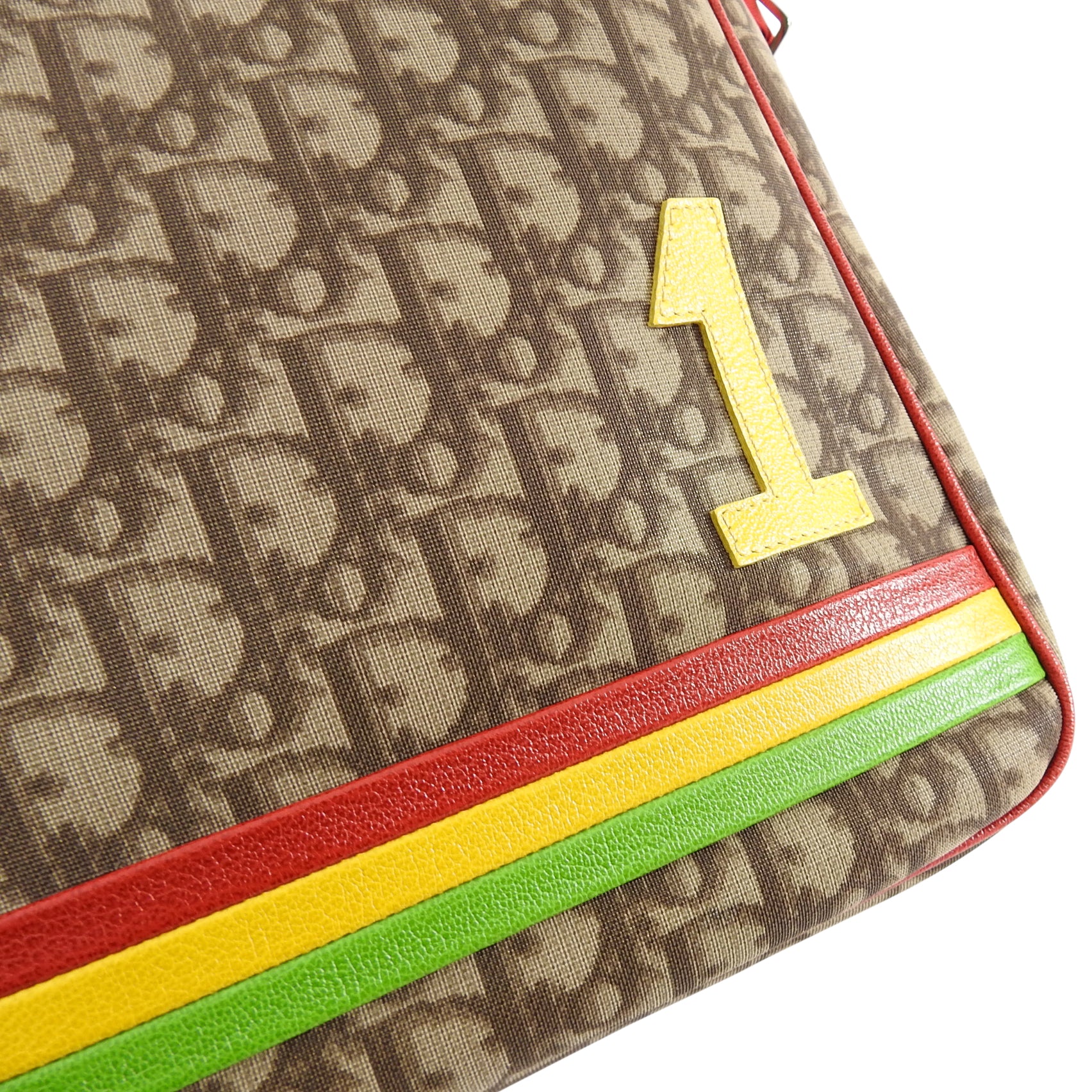 Christian Dior Monogram Canvas Trotteur Diorissimo Rasta Messenger Bag - Luxury Crossbody Bag for Women - Perfect for Work, Travel & Everyday Use