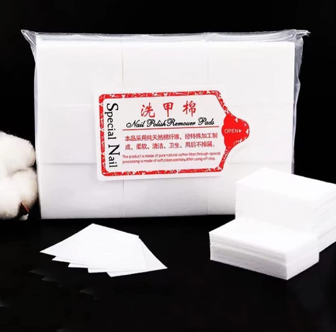NAILSBAR Professional Nail Cotton Pads - 1000 Pcs Nail Wipes for Gel Polish Removal & Nail Art | Salon-Grade Nail Care Accessories for Manicure, Pedicure & At-Home Nail Treatments