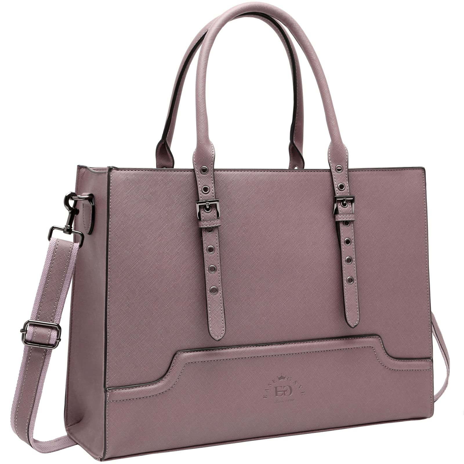 Stylish 15.6 Inch Laptop Tote Bag for Women - Waterproof Crossbody Work Bag with Padded Compartment & Multiple Pockets - Perfect Gift for Christmas, Graduation, Teachers & Professionals (Office, Travel, School)
